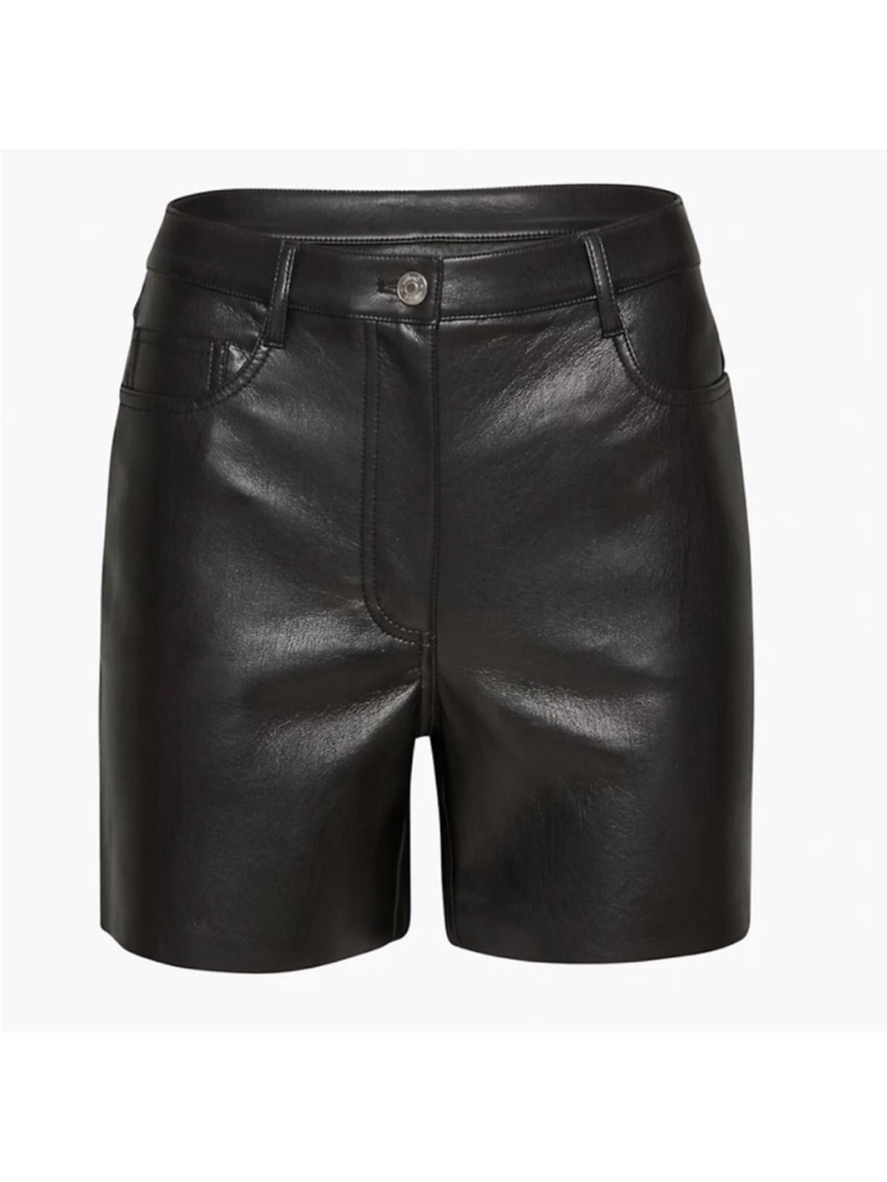 Aritzia Wilfred Melina 5” Black Faux Leather Women’s Shorts